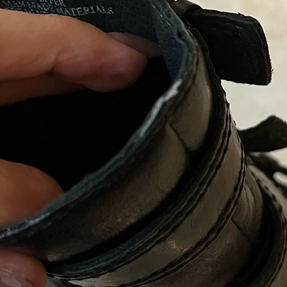 Børn genuine leather heeled moto ankle boots, women’s size 8.5 - Picture 8 of 15